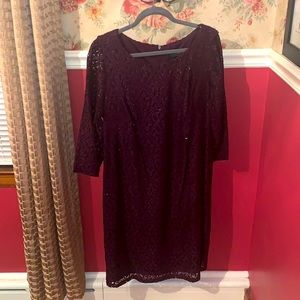 Jessica Howard plum cocktain dress. Very pretty with sequins. Wore once. 16W